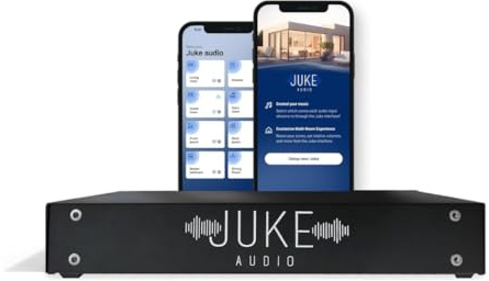 Juke-6 | 6 Zone Audio Amplifier | Wirelessly Controlled Multi-Room Audio System | Compatible with Airplay 2, Spotify Connect, Bluetooth, DLNA