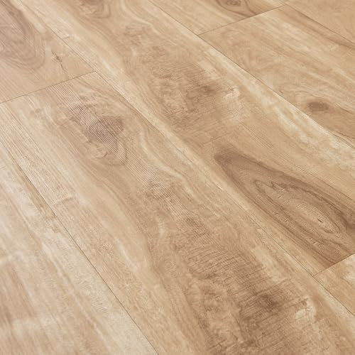 neu.holz Vinylboden Vanola Laminat Selbstklebend rutschfest Antiallergen Bodenbelag PVC-Platten 0,975 m² Natural Siberian Oak
