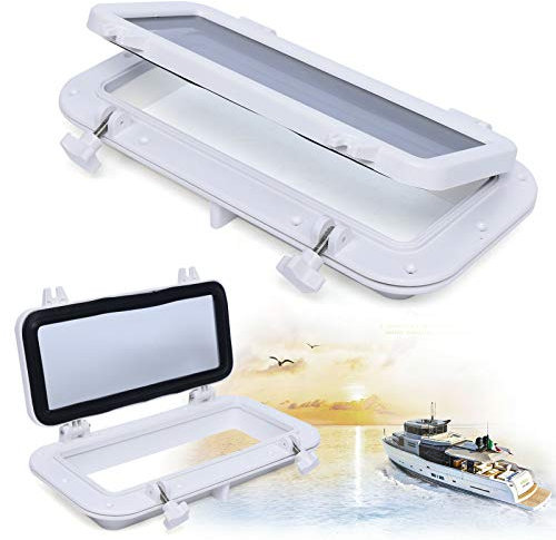 Bullauge für Boote, Rechteckige Bullauge Bootsfenster Türöffnung Auslaufsicher Wasserdicht Ersatz für Boot,Yacht,Wohnmobil,Industrie Auto 313 * 113mm