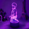 Anime LED Nachtlicht Gintama für Schlafzimmer Dekor Atmosphäre RGB Bunte 3D Illusion Lampe Manga Kinder Weihnachten Geburtstagsgeschenk-16 Farbe mit Fernbedienung_B.