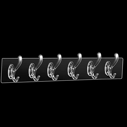 MGKolbe® 6 Ganci Adesivi Traparenti/Appendiabiti da Parete/Attaccapanni da Muro e Porta/Gancio Accappatoio Doccia/Porta Mestolo/Tazzine Caffe/I Gancetti Sostengono 20 Kg