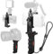 Stabilisateur Smartphone 3 en 1, ChromLives Poignée de Caméra Support Stabilisateur, Perche Selfie stabilisateur Compatible avec iPhone, Sumsang, Huawei, Xiaomi