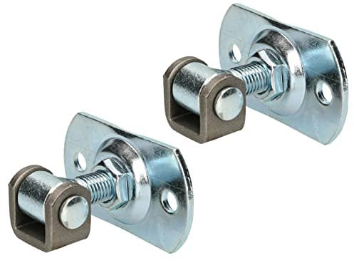 KOTARBAU® Lot de 2 charnières de portail réglables M16 avec plaque de fixation rectangulaire, 100 x 55 mm, construction solide (M16)