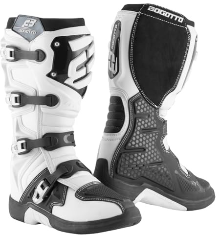 Bogotto MX-6 Motocross Stiefel, weiß/schwarz, 44