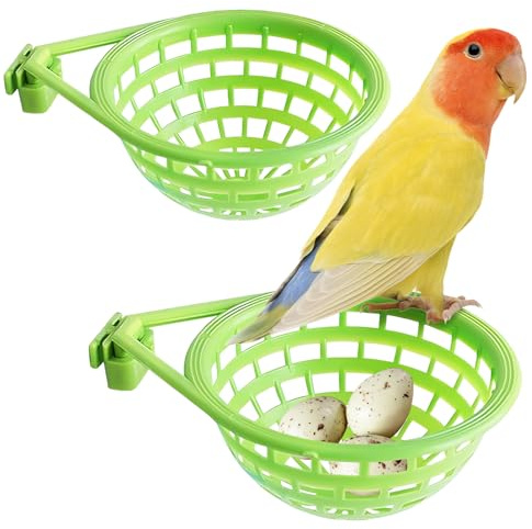 LATRAT 2 gabbie in plastica cava da appendere per canarini, pappagalli, canarini, piccioni