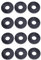 JZK 12X Rubber Guitar Strap Locks for electric guitars and acoustic guitar and bass guitars/ukuleles, Silicone Strap Blocks for Locking Guitar Strap, Guitar Protector, Black