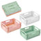 3er-Pack Pastellkisten für Schreibtisch-Organizer, Mini-Kunststoffkörbe für Büroorganisation, faltbare Kiste, stapelbar, faltbare Aufbewahrungskörbe für Zuhause, Küche, Schlafzimmer - 20×15×9cm
