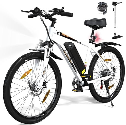 COLORWAY Elektrofahrrad, E-Bike für Männer und Frauen, Elektro-Mountainbike, 26 x 2.125 E-Bike, Elektrofahrrad, mit 250W Motor und 36V/15Ah Akku, die Akkulaufzeit kann 40-80 km erreichen.