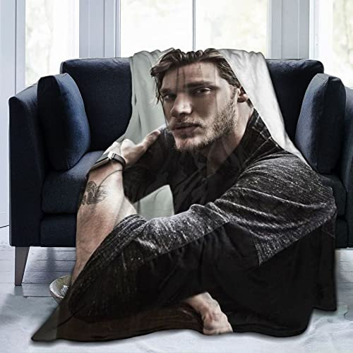 LOUJIN Dominic Schauspieler Sherwood superweiches Flanell-Fleece, leichte Überwurfdecke, Klimaanlagendecke, Couch, Sofa, Schlafzimmer, 125 cm x 100 cm