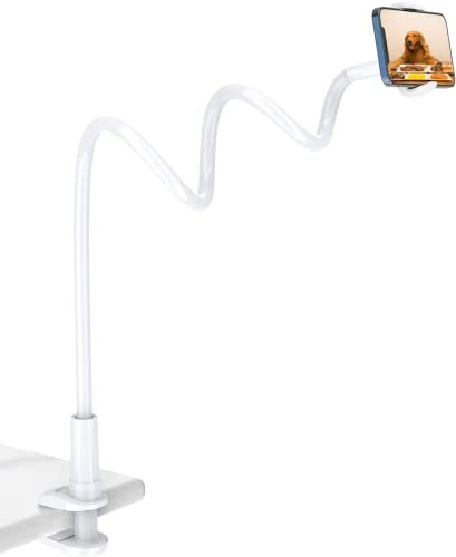TRYONE Support de téléphone pour lit Flexible Long Bras réglable de en col de Cygne pour iPhone, Smartphone, Longueur Totale 90cm/35 Pouces