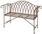 Youuihom Loungesessel, Parkbank mit Rückenlehne und Armlehnen, Gartenbank Metall Viktorianischer Stil Geeignet für Hof, Garten, Terrasse, Balkon, Cafe, Gewächshaus