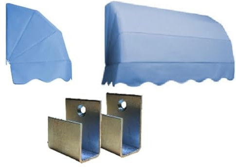 Coppia di staffe in ferro per tenda da sole cappottina a parete supporti ricambi