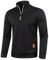 Half Zip Pullover Herren Ohne Kapuze Männer für Solid Arbeitspullover Oversize Winter Sport Arbeitspullover Sweater Men (DE/NL/SE/PL, Alphanumerisch, M, Regular, Regular, Schwarz)