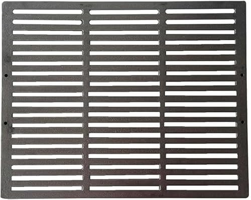 Lunaway - Griglia in ghisa per raccolta cenere e barbecue | Dimensioni 50 x 40 cm, Spessore 2,3 cm | Ottimizza il tiraggio del camino | Resistente alle alte temperature | Facile pulizia