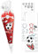 itenga Deko Set für Schultüte - Fussball zum Dekorieren einer Schultütein den Farben deines Lieblingsvereins für Fussballfans (rot - weiss)