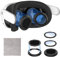 Linsenschutz Kit für Meta Quest 3, Blaulicht Blockierende Brille mit Anti Nebel Tuch für Oculus Quest 3, VR Protector Zubehör Brille Spacer Protector Prevent Eyeglass from Scratching für Meta Quest 3