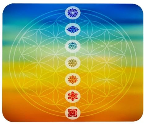 Tapis de souris de jeu, tapis de souris imprimé fleur de vie pour bureau, maison, bureau, base en caoutchouc antidérapant, tapis de souris pour ordinateur portable