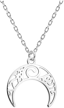 Sofia Milani - Damen Halskette 925 Silber - Mond Ornament Anhänger - N0790