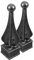 OSALADI 2pcs Garden Fence Finials Wrought Iron Fence Accessories Decorations Gate Post Finials Easy Install Decor