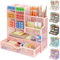 VITVITI Organizer Scrivania,Portapenne da Acrivania,Metal Mesh Scrivania Organizer Cassetti,Porta Penne per Scrivania Casa Scuola Ufficio (Rosa)