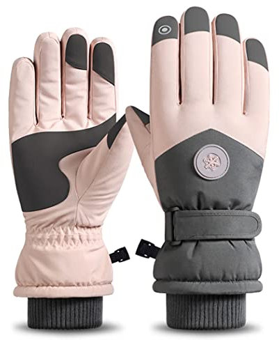 byepica Unisex wasserdichte Skihandschuhe – Winddichte Touchscreen-Schneehandschuhe mit rutschfestem Griff