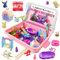 PIIMNT Kinetischer Spielzeug Sand，Set mit Lichtern, Katze und Hund Haustierpflege SpielPlaysets, Geburtstagsgeschenke für 3,4,5,6,7,8,9,10 Jahre Alt