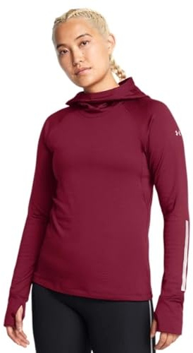 Under Armour Women Launch Elite Coldweather Balaclava Hoodie Running Clothes Cardinal Hoodie - Dark Red