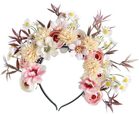 YCHUCH Elegante Blumenkronen Stirnbänder. Wunderschöne Blumen Stirnbänder Aus Seidenblumen Haarschmuck Für Hochzeiten Und Porträts
