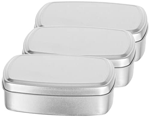 ASAKKURA 3stücke Aluminiumbox Mit Deckel Rechteckige Kleine Verpackungsbehälter Aus Aluminium Für Süßigkeiten Und Kleinteile