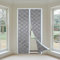 Magnétique De Porte d'hiver Chaud, 195x260cm vent Imperméable Isolation Phonique pour Porte d Entrée Intérieur/Patio/Coulissante,Gris