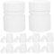 VALICLUD 12Pièces Bouteilles de Poudre Hdpe Flacons de Médicaments avec Bouchon à Vis Récipients de Transport de Pilules pour Voyages et Activités de Plein Air