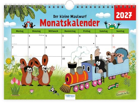 Trötsch Der kleine Maulwurf Monatsterminer Monatskalender 2027: Monatskalender Planer Bürokalender Terminer