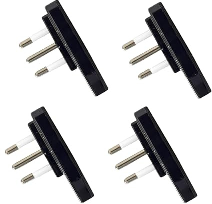 Topolenashop 4 Pezzi Spina Elettrica Salvaspazio Ultrapiatta 90° 2P+T 10A 250V – Spina Italiana con Terra e Uscita Cavo Angolata – Ideale per Prolunghe e Uso Domestico | 1028AN