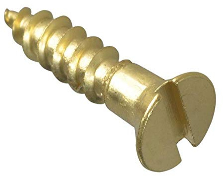 ForgePack Wood Screws - Solid Brass | 5/8 x 6 | Solid Brass | Pack 30