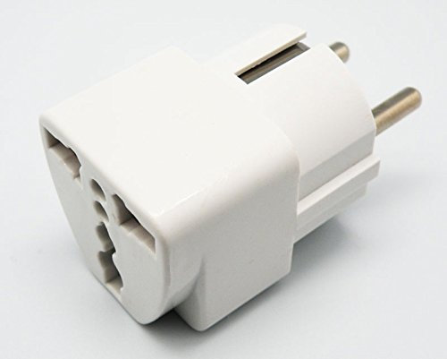 Euroconnex - Adaptador universal para España, Alemania y Francia, 250V 10-16A, modelo económico