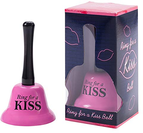 avasee Kussglocke, Ring for a KISS, Schwarz, Klassisch, 13 cm hoch, 7 cm Durchmesser