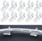 50x Set Angebot Trade-Shop Lichtschlauch Befestigung Wand-Halterung Halterung Clip für LED Schlauch Lichterkette 10mm Durchmesser mit 2,9mm Schraubenlöchern