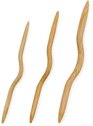 Seeknit - Seeknit Koshitsu (4.00mm, 5.00mm Und 7.00mm) Bambus Kabel Stich Halter Stricken Nadeln - 1 Satz, Braun