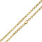 MATERIA Erbskette Gold Kette 50cm oval 4mm - 925 Sterling Silber Halskette Herren massiv vergoldet K115-50 cm