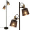 Newrays 2-Wege Industrie Retro Eisen Metall Netz Stehlampen mit verstellbarem Schalter Plug-In für Wohnzimmer Schlafzimmer Büro