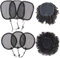 FSONA Pferdeschwanznetz zur Herstellung von Pferdeschwanz mit Stahlperücke Kämme Pferdeschwanznetz für Haarknoten Haarnetz für Afro Puff Drawstring Pferdeschwanz (Black)