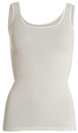 Cosilana, Damen Merino Top/Achselhemd, 70% Wolle (KBA), 30% Seide (Natur, 48-50)