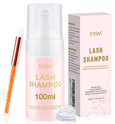 100ML Wimpernshampoo mit Bürste Wimpern Extensions Shampoo Für Salon Wimpernschaum Reiniger 100Ml Heimanwendung Wimpern Shampoo Eyelash Cleanser by EMEDA