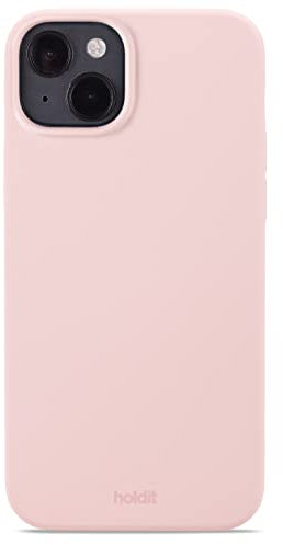 holdit Silikonhülle iPhone 14 Plus - 0,8mm Ultra dünn Handyhülle Silikon - Trendy Slim Silicone case mit Voller Schutz (erhöhte Kante für Kameraschutz) - Blush Pink