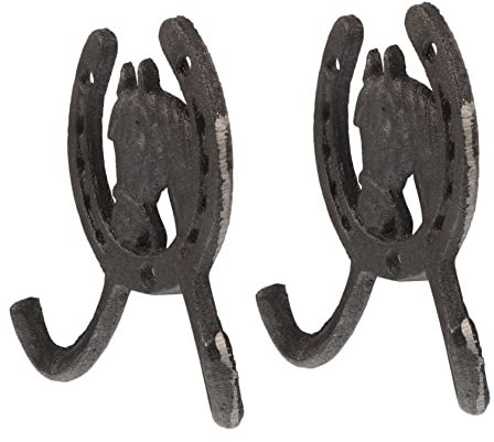 Gadpiparty Metall S Haken 2 Stück Vintage Gusseisen Rustikal Ranch Doppelschlüssel Kleiderhaken Rack Handtuch Wandaufhänger