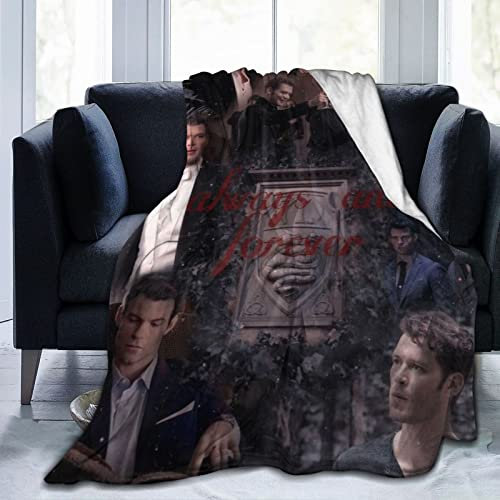 Kuschelige Plüsch-Klaus-Thow-Decke Mikaelson-Flanelldecke, Bettwäsche, warmes Fleece, weiche Decke für Sofa, Couch, Wohnzimmer, Büro, Auto, Camp, Stranddecken, 203,2 x 152,4 cm