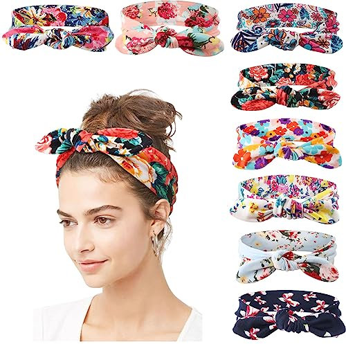 DRESHOW 8 Pezzi Fasce per Capelli Boho Stile Criss Cross Turbante Fascia Accessori Cerchietti per Donna Ragazze