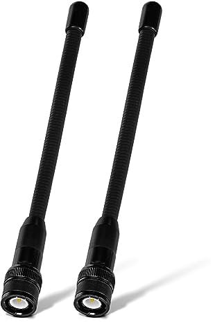 Eightwood VHF UHF BNC Handheld Scanner Antenna 2-Pack Dual Band 144/430MHz Flexible Ham Amateur Radio Antenna 6in for BC125AT BC75XLT Scanner ICOM IC-V8 IC-A14