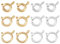 BENECREAT 12 Stück 6 Stile Echte 24K Vergoldete Federverschlüsse, 925 Verbindungsstück Aus Sterlingsilber Für Herstellung von Halsketten, Armbändern Und Schmuck