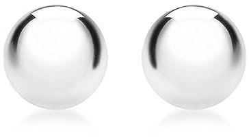 Amazon Essentials Boucles d'Oreilles Rondes en Or Blanc 9 Carats (précédemment Amazon Collection)